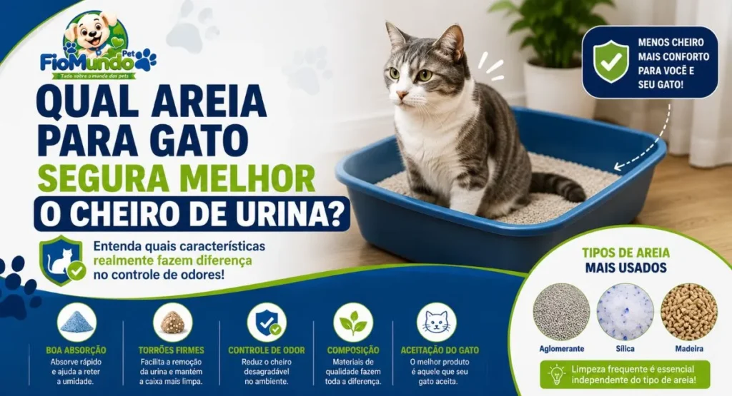 Qual areia para gato segura melhor o cheiro de urina? 6 Qual areia para gato segura melhor o cheiro de urina
