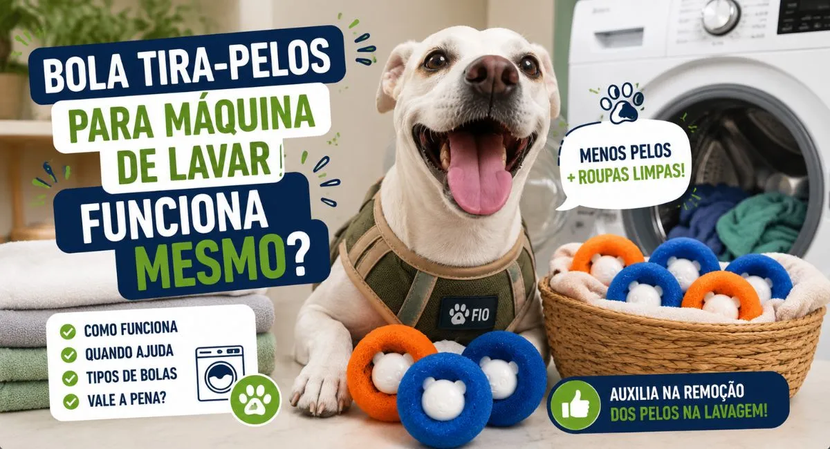 Bola tira-pelos para máquina de lavar