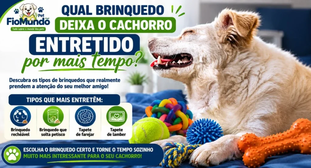 Brinquedo deixa o cachorro entretido por mais tempo