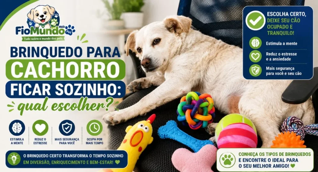 Brinquedo para cachorro ficar sozinho: qual escolher