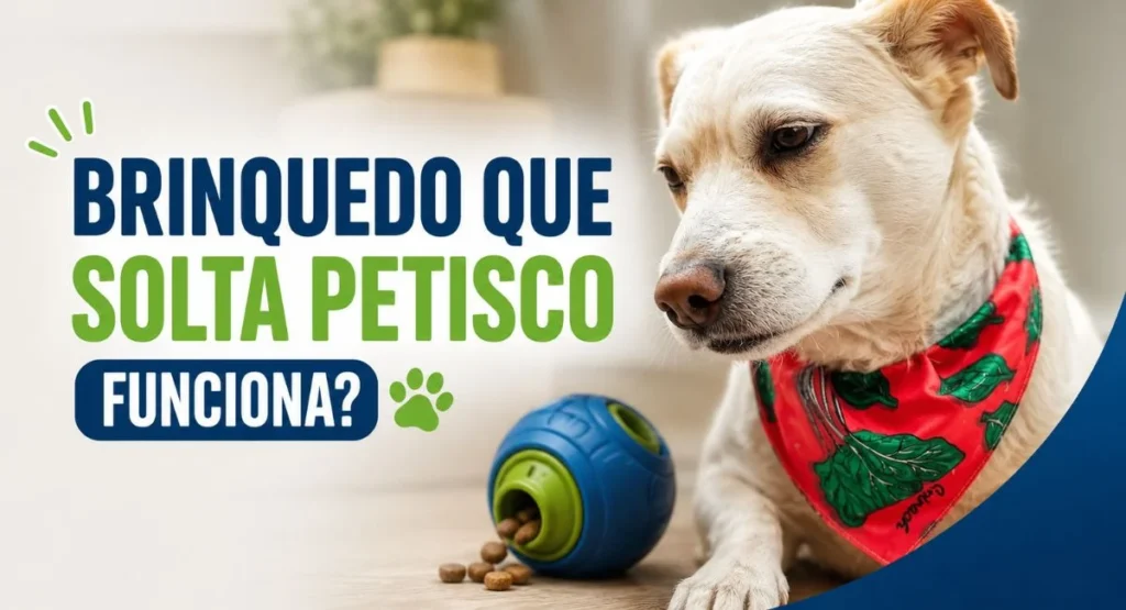 Brinquedo que solta petisco para cachorro