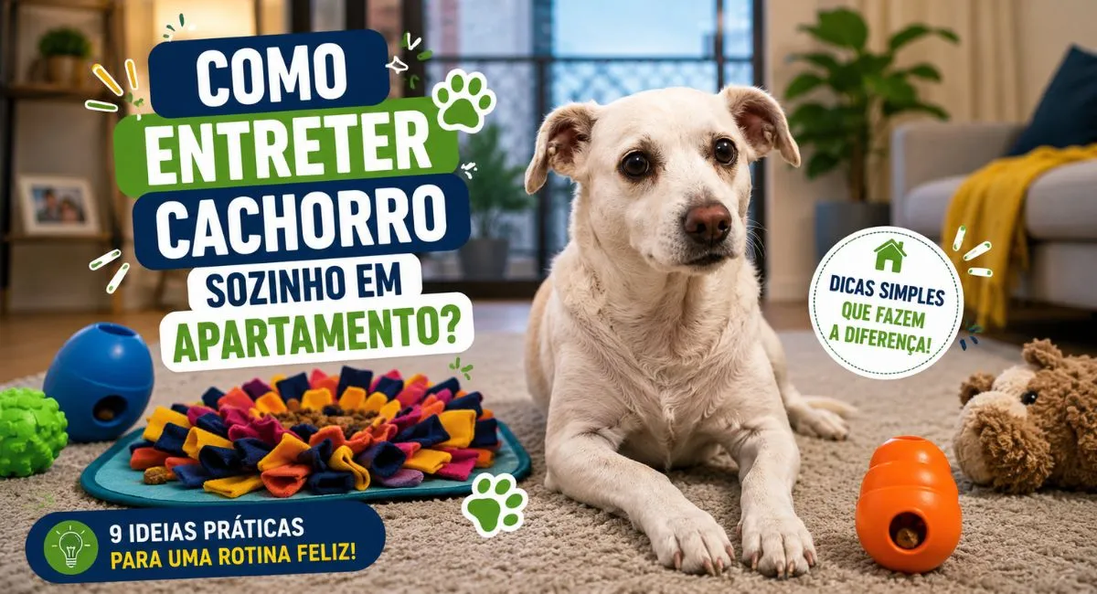Como entreter cachorro sozinho em apartamento