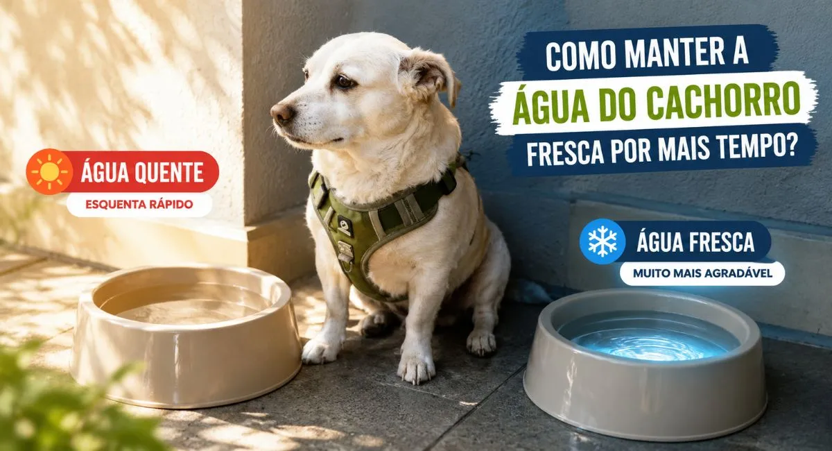 Como manter a água do cachorro fresca por mais tempo
