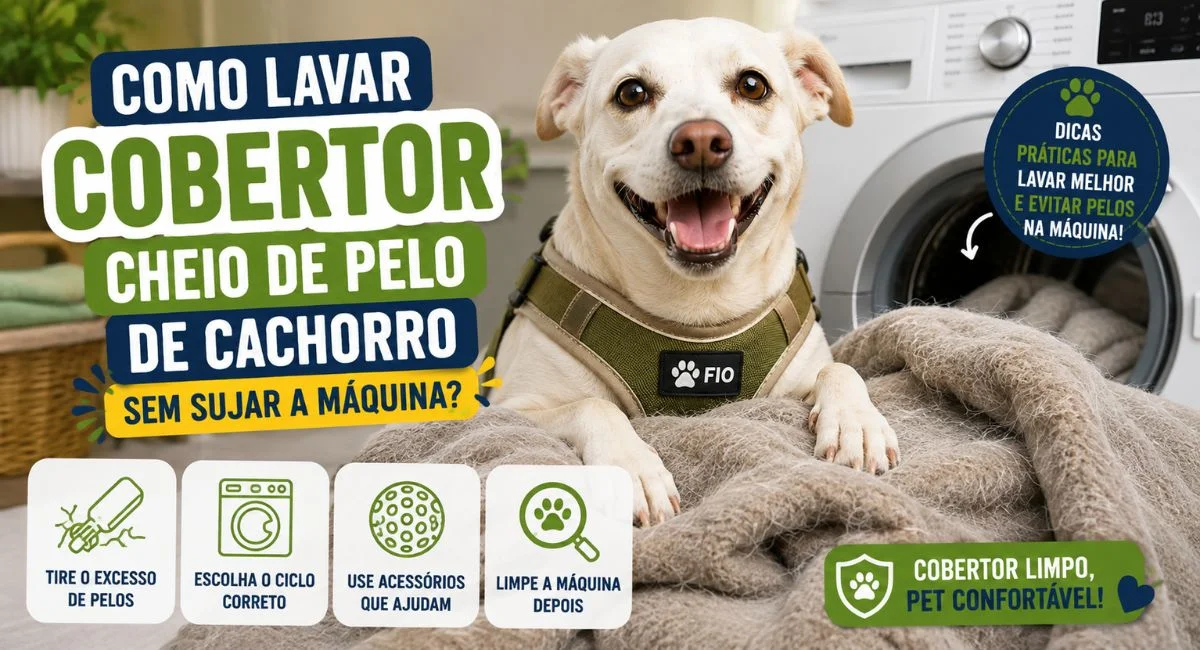 Como lavar cobertor cheio de pelo de cachorro