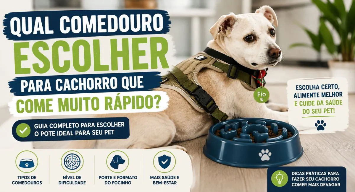 Qual comedouro escolher para cachorro que come muito rápido