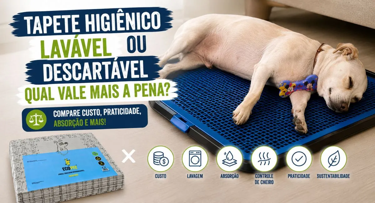 Tapete higiênico lavável ou descartável