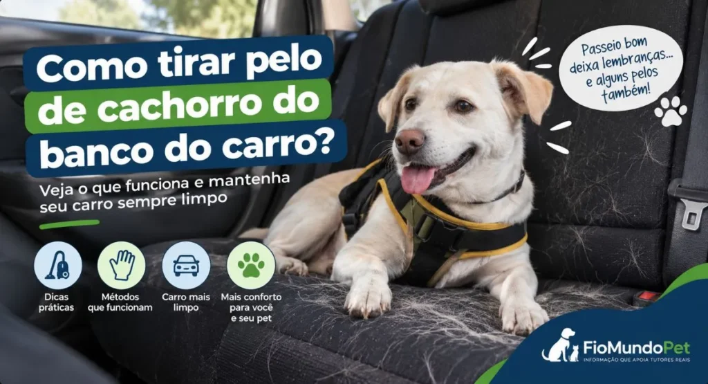 como tirar pelo de cachorro do banco do carro