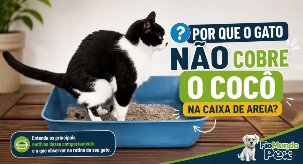 gato não cobre o cocô
