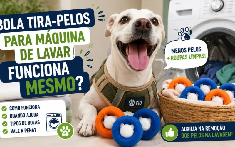 Bola tira-pelos para máquina de lavar