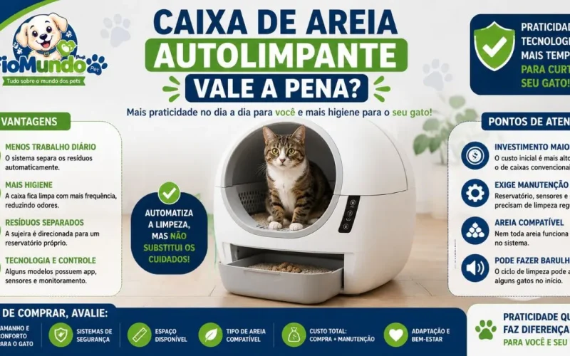 Caixa de areia autolimpante vale a pena