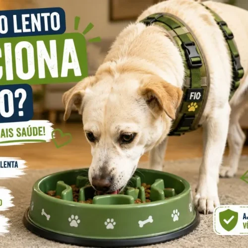 Comedouro lento para cachorro funciona para comer mais devagar