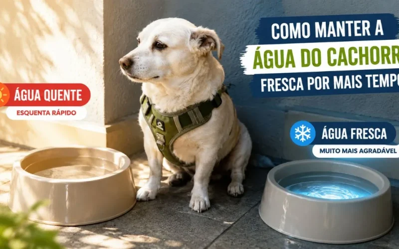 Como manter a água do cachorro fresca por mais tempo