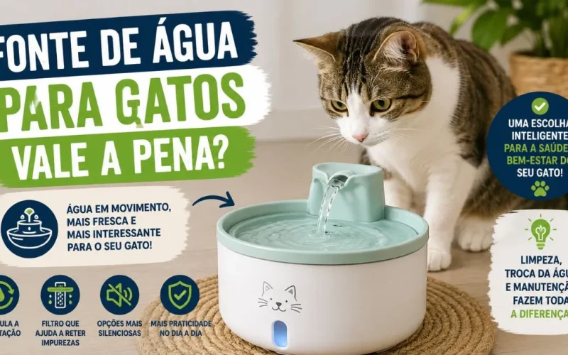 Fonte de água para gatos vale a pena