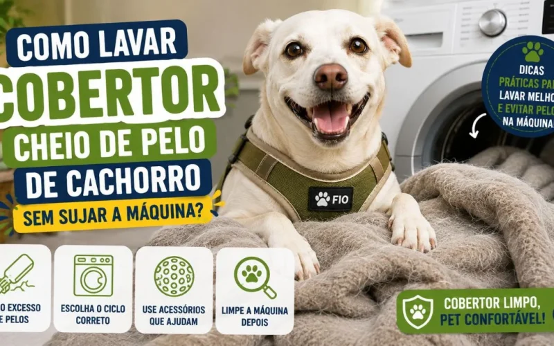 Como lavar cobertor cheio de pelo de cachorro