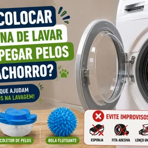 O que colocar na máquina de lavar para pegar pelos de cachorro