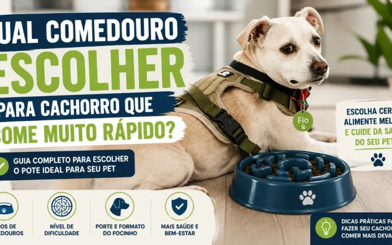 Qual comedouro escolher para cachorro que come muito rápido