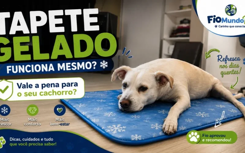 Tapete gelado para cachorro