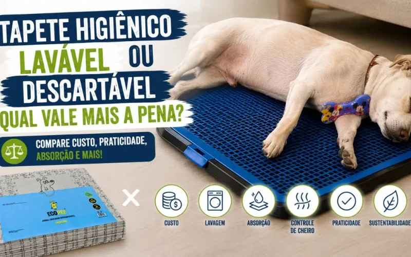 Tapete higiênico lavável ou descartável