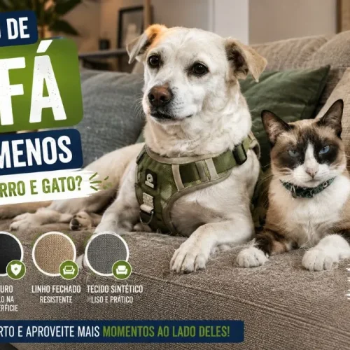 Tecido de sofá que gruda menos pelo de cachorro e gato